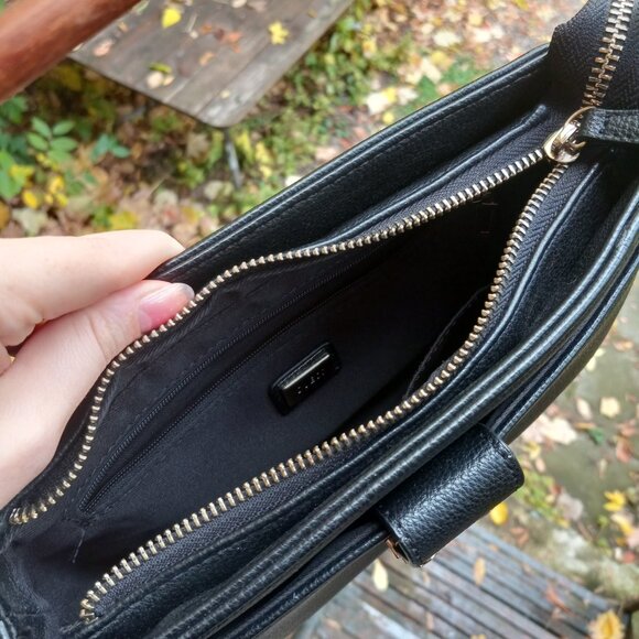 Guess Black Faux Leather Shoulder Bag – Convertible Crossbody - Picture 5 of 9
